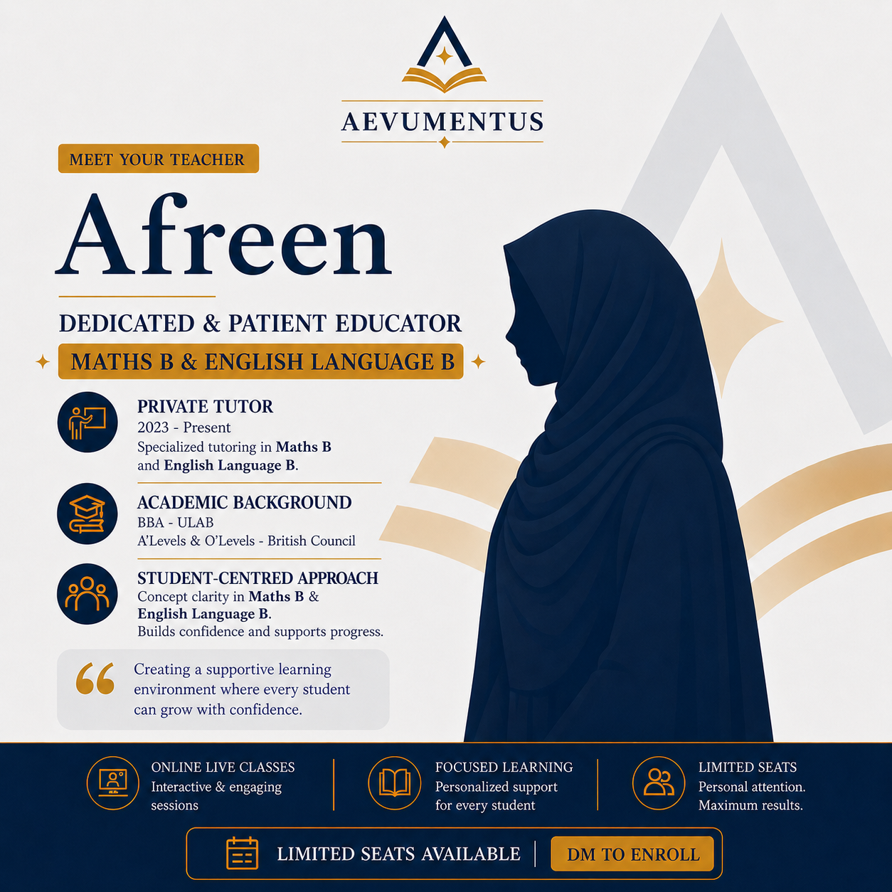 Teacher Afreen poster